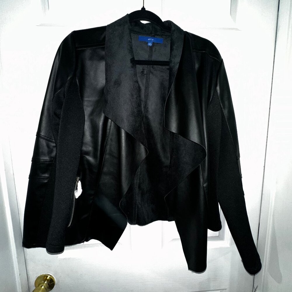 NWT Apt. 9 Faux Leather Moto Jacket